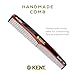 Kent 3T 6.5 Inch Double Tooth Dressing Comb, Fine and Wide Tooth Grooming Comb for Hair, Beard, Mustache and Styling for Men, Women, Kids, Made in England