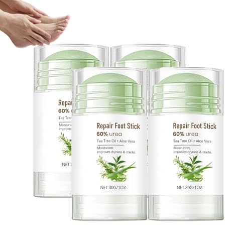 Crema para pies en barra con aloe vera y árbol de té y urea. Crema para manos en barra para suavizar codos, pies y rodillas, piel áspera. Rápida absorción. Suaviza. Para hombres y mujeres.