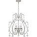 Quoizel BLC5005AWH Blanca Crystal Mini Chandelier, 5-Light, 300 Watts, Antique White (25"H x 23"W)