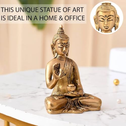Estatua de Buda de Latón 4 Pulgadas miniatura 6