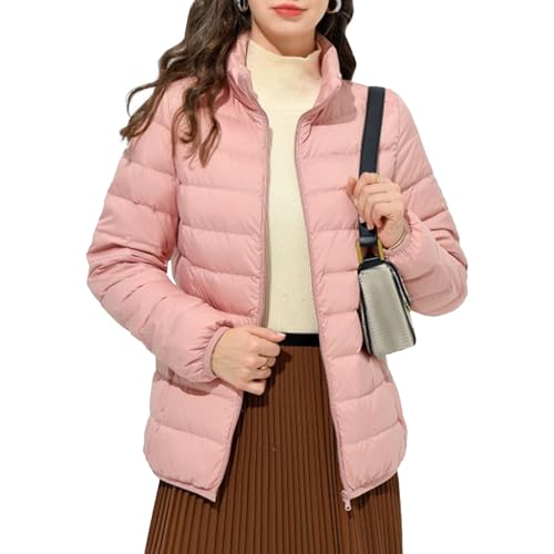 Puffer hiver chaud femmes veste rembourrée col montant zippée