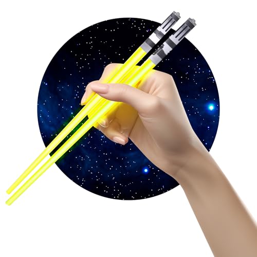 Image of Chop Sabers Light Up LightSaber Chopsticks, 1 Pair, Yellow