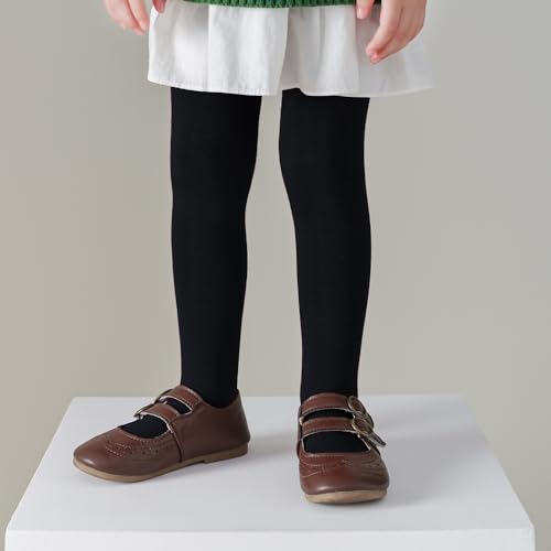 Image of Epeius Baby Girls Tights 3 Pairs Pack Seamless Non Slip /Skid Grip Cotton Leggings