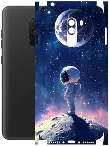 Image of AtOdds - Full Body Back Screen Guard Protector Film - Lamination Wrap Skin Sticker Compatible with Poco F1 | Scratchproof Matte Finish (Moon)