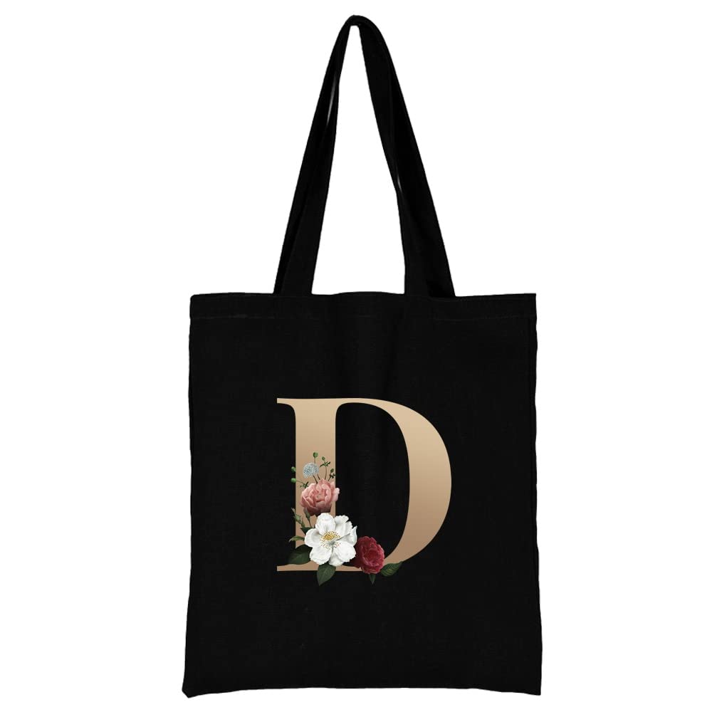 26 Letter Printed Canvas reusable grocery bags, Foldable Casual Travel HandBag, Shoulder Beach Tote Bags, Shopper bag eco friendly super strong washable Storage bags Shopping bag Canvas bag for Women
