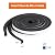 Windows Sealing Tape-2 Rolls, 1/2 Inch Wide X 1/2 Inch Thick Weather Stripping for Windows and Doors Adhesive Soundproofing Thick Foam Tape Total 13 Feet Long(6.5ft x 2 Rolls)