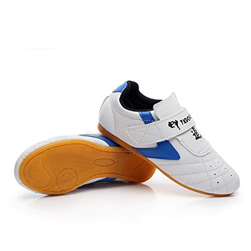 SEHUNN Taekwondo Zapatos Blanco Magia Pegatina Transpirable Zapato Deportivo para Kung Fu Karate Artes Marciales Lucha Taichi Hombres Zapatillas Transpirableswhite-40