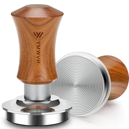 Espresso Tamper 58 3mm YMWVH Kaffee Tampers Kaffeestampfer mit Doppelfeder Auto-Rücksprung 30lb Konstanter Druck Barista Tamper 58mm mit Edelstahl Gewindebasis