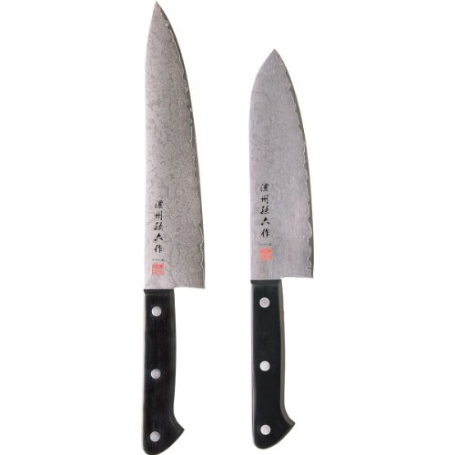 Amazon | 濃州孫六作 ダマスカス包丁2本セット 200A [ホーム＆キッチン  