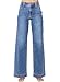 Astylish Women's Pants Wide Leg Jeans Woman Tummy High Waist Double Button Bootcut Trousers Stretchy Vintage Denim Jean Pants with Slanted Pockets Size 6 Sky Blue