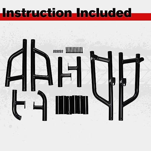 HAKA TOUGH Rock Sliders for Polaris General XP 4 1000 2020-2024 Nerf Bars for General 4 1000 Accessories Tree Kickers Anti-Corrosion Coating