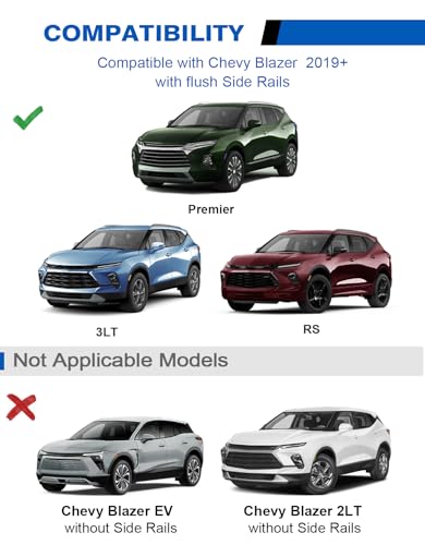 Image of Wonderdriver 300lbs Lockable Roof Rack Cross Bars Compatible with Chevy Chevrolet Blazer 2019-2026 (Not for Blazer EV), Heavy Duty Aluminum Roof Rails Crossbars Cargo Canoe Black Rooftop Luggage.