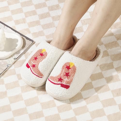 Image of Slippers for Women Men Fuzzy Memory Foam Slipper Fluffy Winter Soft Warm Slip On House Shoes