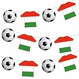 spielzeug ungarn Wimpelkette mit Ungarn-Fußballmotiv, perfekt für Fußballpartys, Feiern und Veranstaltungen