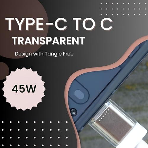 Image of 5Amp Type C to C Cable Compatible With Nothing Phone 1, 2, 2A, 2A Plus - Rapid Charging & Data Cable for USB-C Devices, Earbuds, Laptops, Smartphones - White