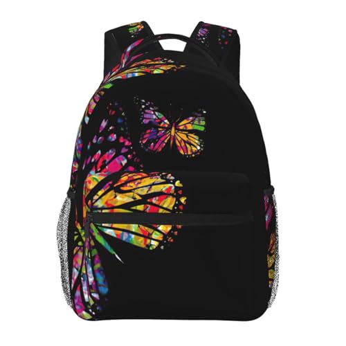Mochila para laptop EdWal con mariposas ideal para tus viajes y escapadas de campo