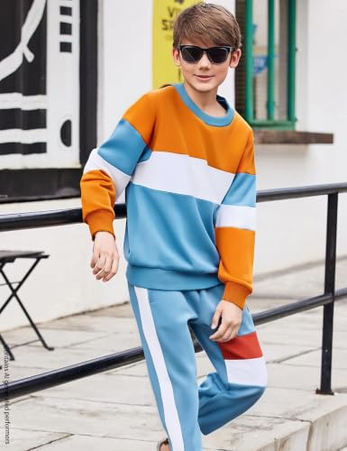 Image of mkodopy Boys Clothes Hoodie Sweatsuits Tops and Pants Boys Fall Winter Outfits Boy Clothing Set