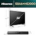 Hisense TV & Soundbar Bundle: 50A6NTUK TV with 4K Direct Lit, Quad Core 4K Processor Plus the HS2000 Soundbar with 240W Power,visulized built-in subwoofer- Perfect Match for Visual-Audio Experience