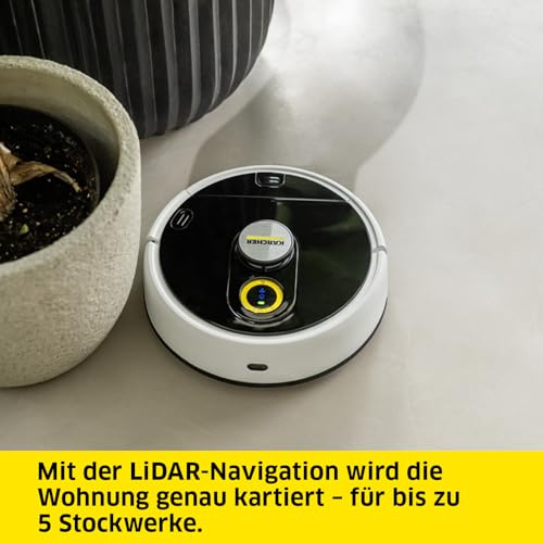 Kärcher Wischroboter RCF 3, smarte App-Steuerung, LiDAR-Laser-Navigation, Kartierung, Raum- und Hinderniserkennung, 120 min. Laufzeit, für Hartböden – Bild 6