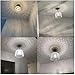LIGHTLAND 7.9 Inch Vintage Crystal Ceiling Light, Crystal Dome Chandelier, Small Chandelier for Entryway, Hallway, Balcony