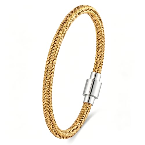Slim gold bangle bracelet