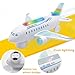 dgfroy Interactive Electric Airplane Toy with LED Lights & Sounds, Battery Operated, Safe Plastic Material, Educational Play for Ages 3+, White - Ideal Gift for & Preschoolers