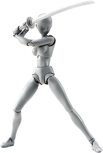 Sykia Action Figures Body Kun Dx & Body-Chan Dx Pvc Figure Model Drawing Shf Children Kids Collector Toy Gift With Box, Drawing Mannequin Figure Models For Artists (Grey Female) #TOP3