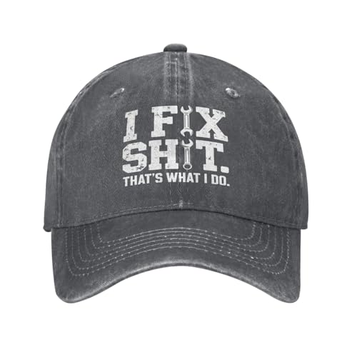 I Fix It All Hat thats What I Do Funny Mechanic Baseball Cap for Man Deep Heather Dad Hats Gifts for Mom Outdoor 90s Vintage Denim