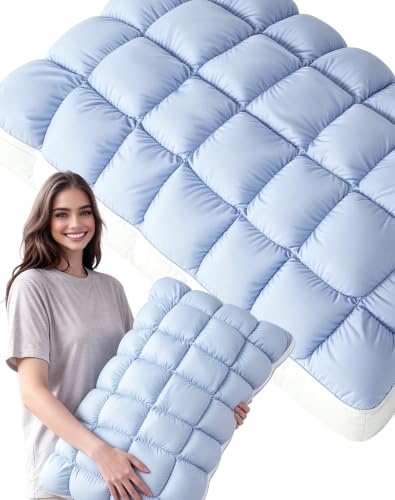 Frost Weave Puff Pillow Frost-Weave Ice Silk Cooling Body Pillow (Blue)