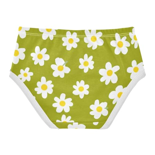 Daisies Yellow Olive Green Toddler Girls Underwear 2t Cotton Cute Panties Girl Personalized Underpants Briefs2
