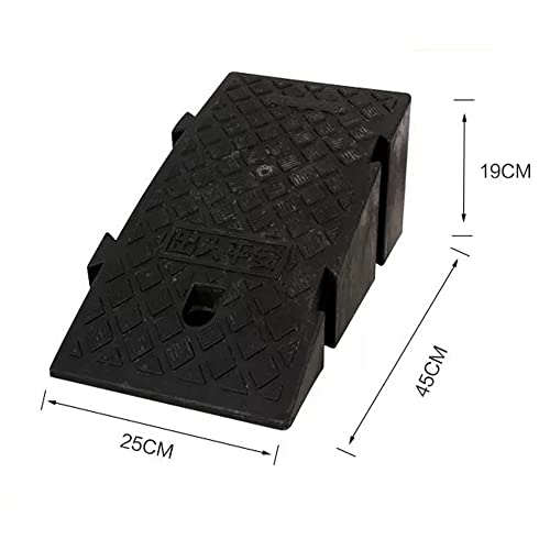 Rampa portátil para bordillo 2"-7" de plástico negro 25x45x19cm miniatura 7