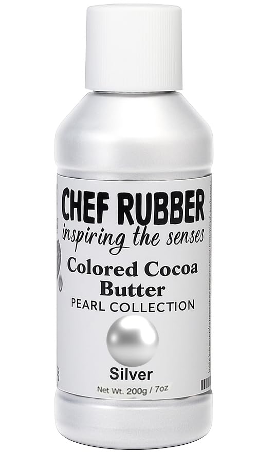 Image of Chef Rubber Cocoa Butter, Pearl Collection - Silver 7 Ounce