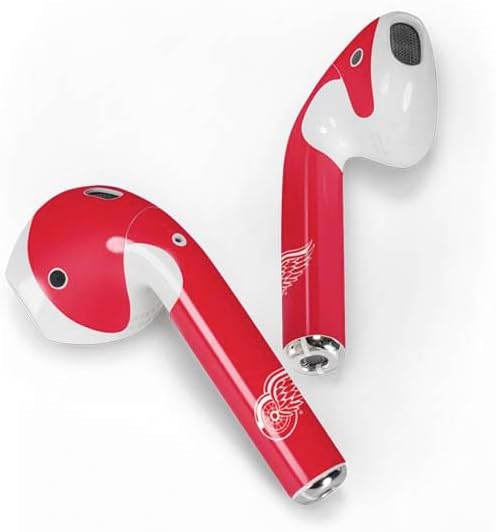 Skinit Decal Audio Skin Compatible with Apple AirPods - Officially Licensed NHL Detroit Red Wings Lineup Design