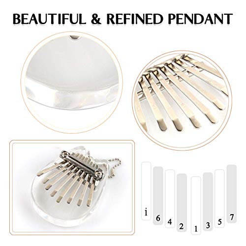 Esportic Mini Kalimba, Kalimba 8 toetsen duim piano, draagbare marimbas prachtige mini kalimba vinger duim piano… - Image 4