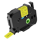 1 Pack Compatible pour Brother P-touch TZe TZ TZe-651 TZe651 TZ-651 TZ651 AZe-651 AZe 24mm Ruban adhésif; Matériau: plastique; Couleur:Noir sur Jaune; Largeur:24mm (1 inch 0.94''); Longueur: 8m (26.2 feet).