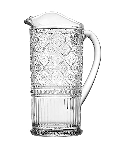 Godinger Claro Water Pitcher, 33 oz - Glass Jug...