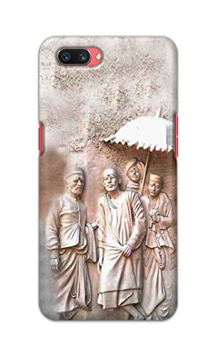 Image of PRINTFIDAA Printed Hard Back Cover Case for Oppo A3s | Oppo A5 2018 | Realme C1 | Realme C1 2019 Back Cover (Sai Baba) -1803