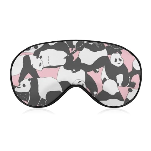 アイマスク かわいい パンダ柄 睡眠アイマスク 目隠し 眼帯 スリープマスク アイピロー 睡眠用 安眠グッズ 遮光 軽量 四季 通気性 長さ調節可能 男女兼用 旅行用