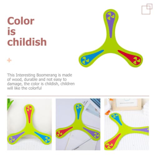 Boomerang de Madera para Niños YARNOW Juguete para Lanzar y Atrapar al Aire Libre miniatura 7