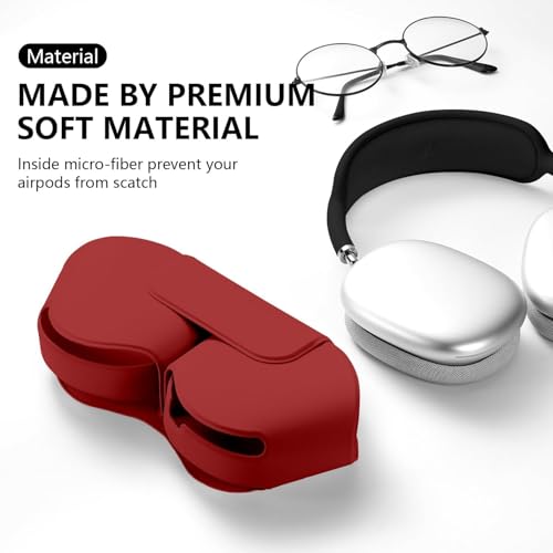 Youtec for Apple Airpods Max Case,Headphones Protective Case for AirPod Max Supports Sleep Mode, Anti-Scratch and Anti-Dust,Airpod Pro Max by PU Leather,Red 2 by Youtec - Used condition - Image 4