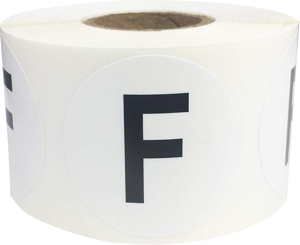 Letter C Inventory Labels 1.5 Inch Round Circle Dots 500 Adhesive Stickers