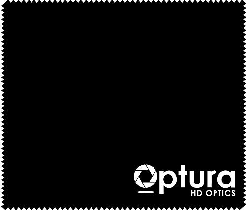 OPTURA HD Premium Materials Microfiber Cleaning Cloth for All Electronics iPads,iPhones,Smart Tv,Samsung Phones,Nikon Canon Sony Lenses and All Similar Items - Pack of 6, 6.5 x 5.5 Inches (Black)