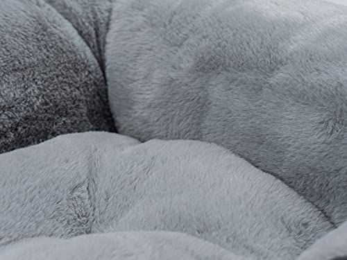 TrendPet LunaLounge Kuschelbett für Hunde und Katzen in 3 Größen und Farben (M, Grau)