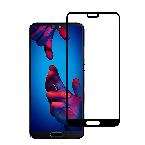 Funluna Protector de Pantalla Huawei P20 Cristal Templado Full Coverage Templado Protector de Pantalla HD Cristal 9H Dureza Vidrio Templado Protector para Huawei P20