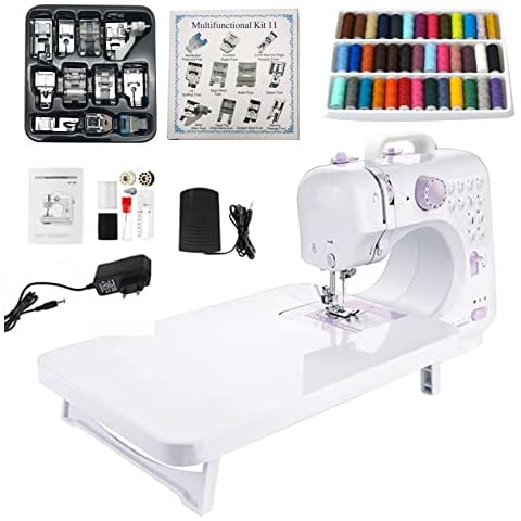 Electric Sewing Machine Portable Sewing Machine with 64 Pieces Accessory Kit ,Household Sewing Machine Mini Sewing Machine for Beginners and Kids with Reverse Sewing and 12 Built-in Stitches Cover