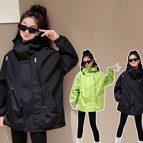 Boys Girls Lightweight Windproof Jacket Kids Waterproof Hooded Raincoats Basic Plain Outdoor Windbreaker Outerwear4