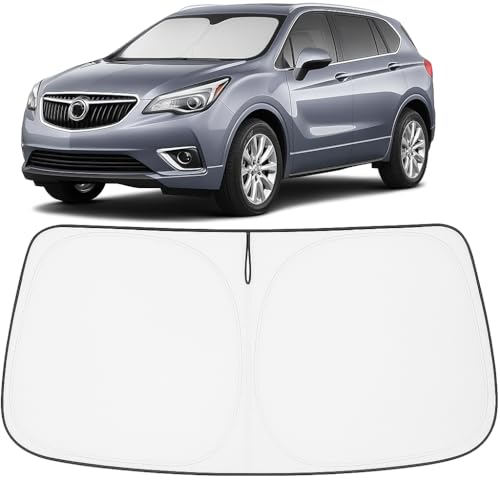 Image of Proadsy Custom Fit Car Windshield Sun Shade for 2016-2020 Buick Envision | 240T Heat Shield, Drops Temp 54F, Blocks 99% UV, Prevents Dashboard Cracking, Summer Parking & Beach Trips, Easy Twist-Fold