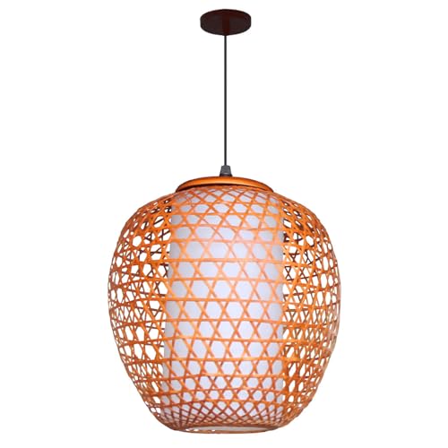 Plafonniers suspendus design bambou lustre E26 restaurant