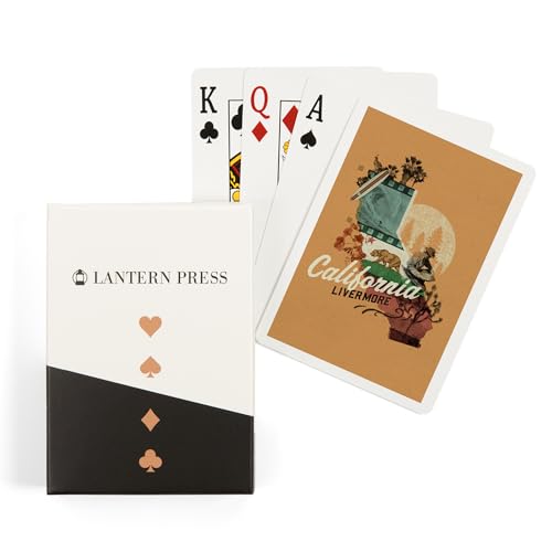 Lantern Press Baraja de Poker Livermore California 52 Cartas