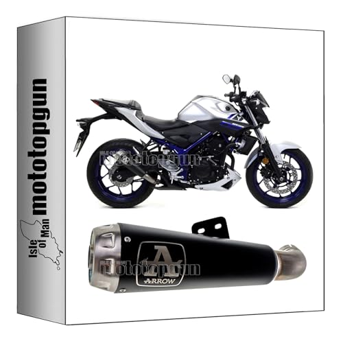 Escape homologado Arrow Pro-Race de nichrom negro con fondo de acero para Yamaha MT-03 2016